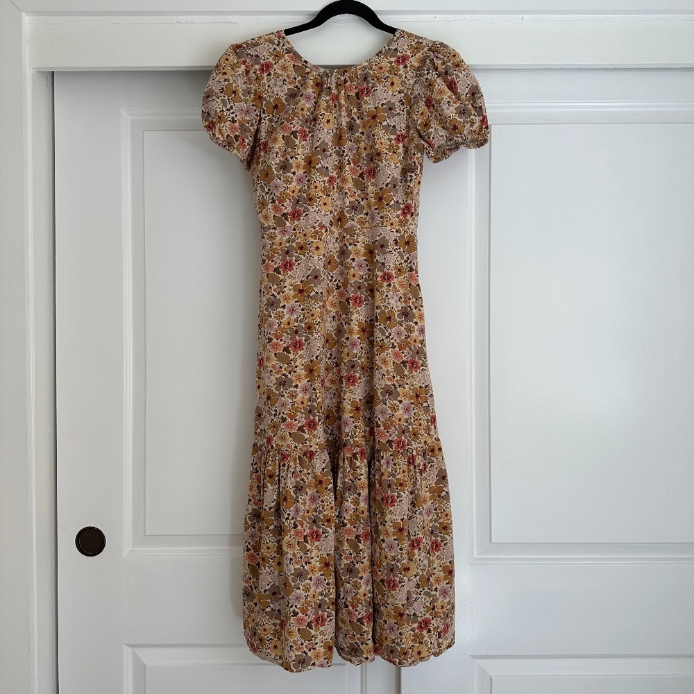 MADEWELL FLORAL MIDI DRESS